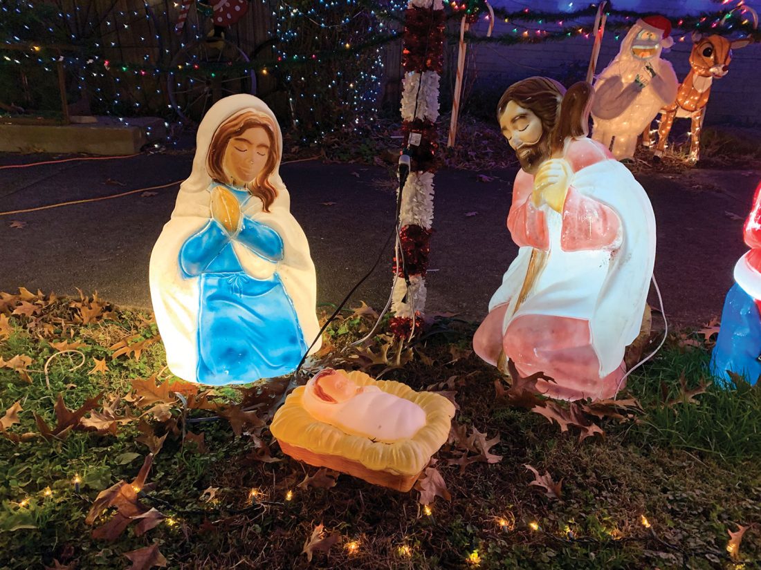 Displays of the nativity can be found in lawns, parks and churches ...